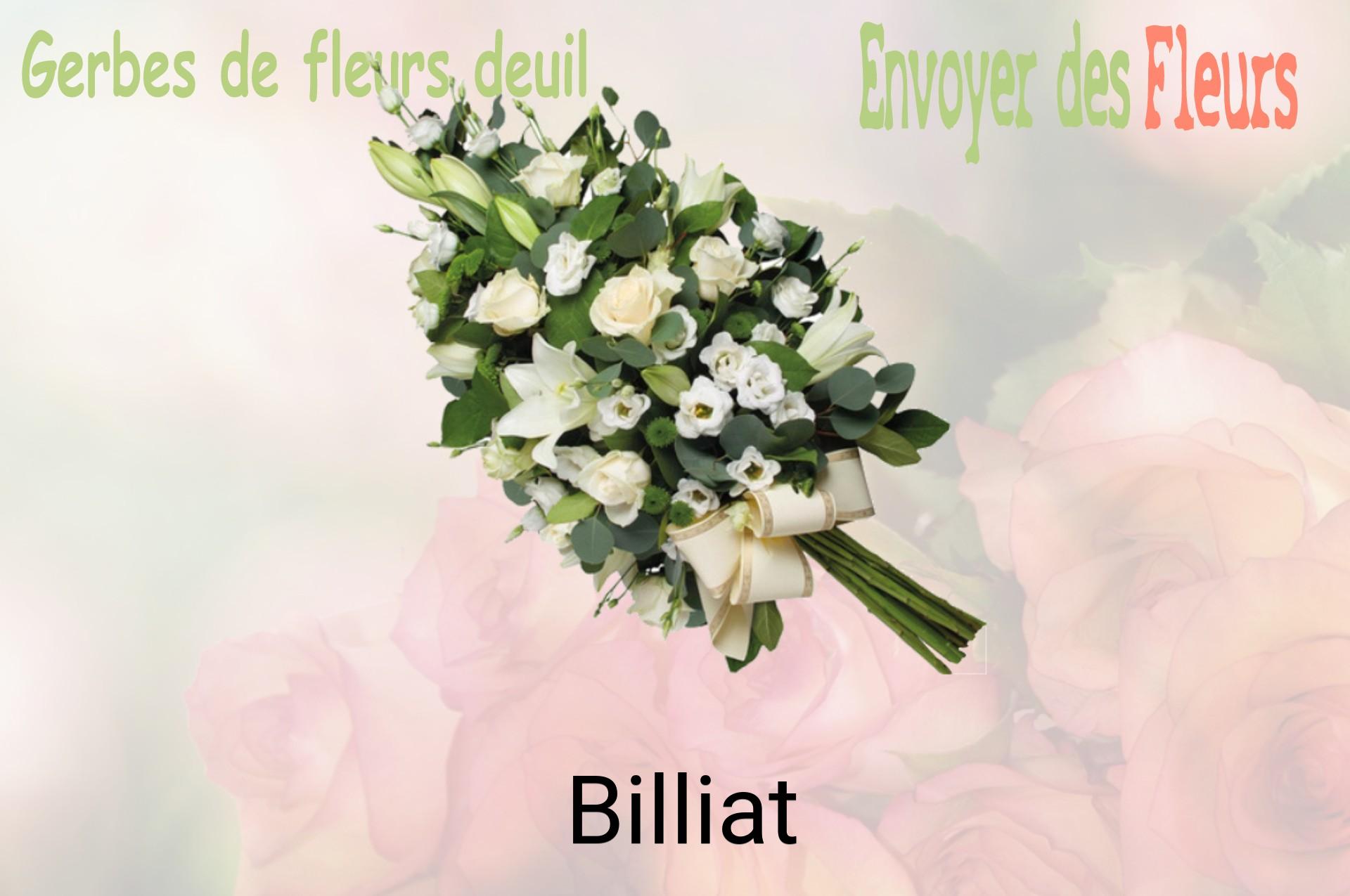 Gerbe de fleurs de deuil livrée à Billiat